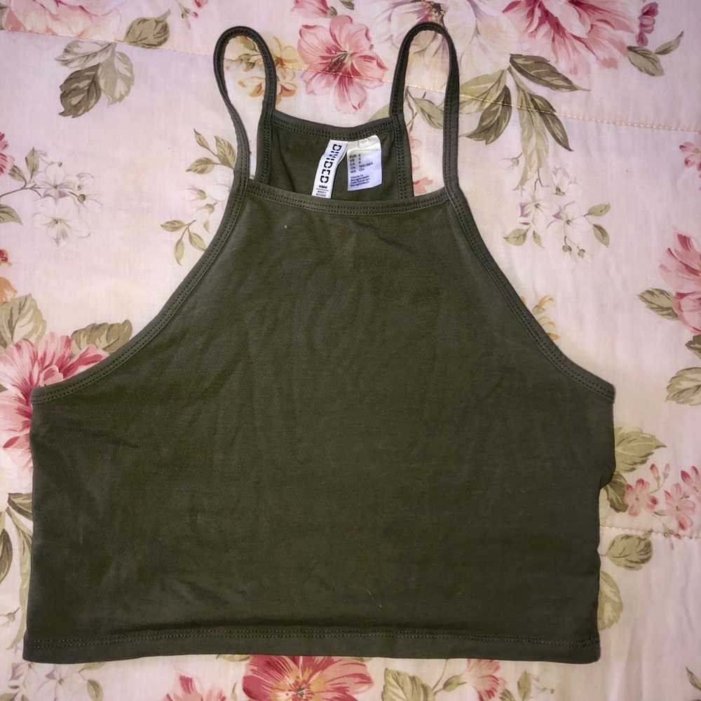 Army Green H&M Crop Top